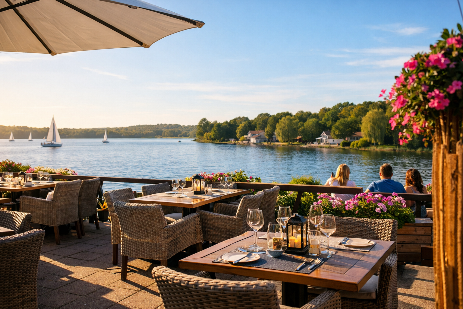Restaurants und Cafés am See